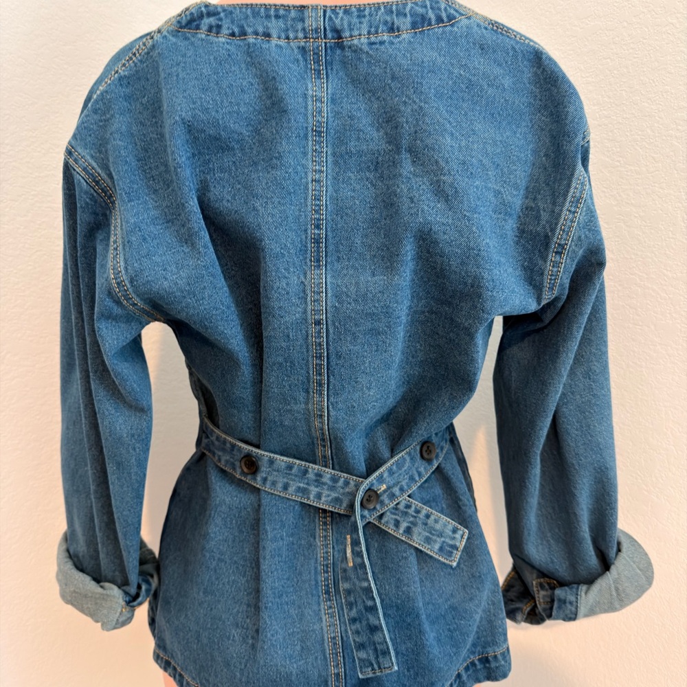 Source Unknown Blue Denim Button-Down Shirt - image 2